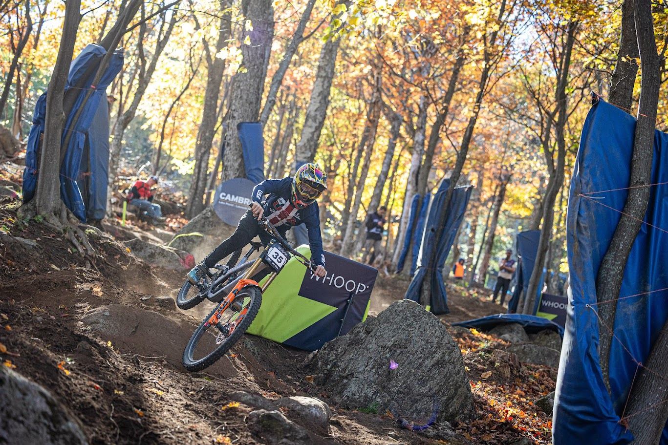 Fred at the Lake Placid World Cup, racing through fall foliage